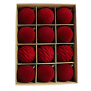 Kit 12 Bolas de Natal Aveludadas – Toque Sofisticado