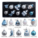 Kit 10 Mini Enfeites de Natal em Vidro Vintage – Detalhes Clássicos Pintados