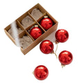 Kit 6 Bolas de Natal em Vidro Pintado – Curadoria Elegante