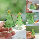 Mini Árvore de Natal em Vidro Artesanal – Peça Colecionável