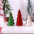 Kit 3 Árvores de Natal em Madeira – Decoração de Mesa