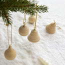 Kit 3 Enfeites de Natal em Madeira – Estilo Natural Elegante