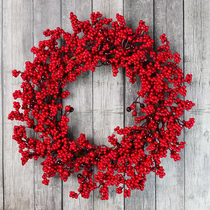 Guirlanda de Natal com Frutas Vermelhas – Boas-Vindas Elegantes