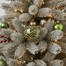 Bola de Natal Verde com Brilho Sutil – Vidro Decorativo