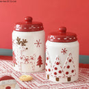 Pote de Natal em Cerâmica (Cookie Jar Hermético)