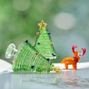 Mini Árvore de Natal em Vidro Artesanal – Peça Colecionável