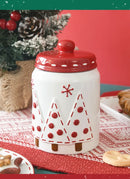 Pote de Natal em Cerâmica (Cookie Jar Hermético)