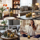 Velas LED com Efeito Chama – Controle Remoto & Timer