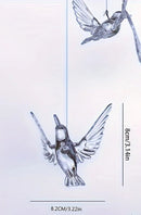 Kit 4 Pássaros Decorativos Suspensos – Elegância Natural