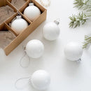 Kit 6 Bolas de Natal em Vidro Pintado – Curadoria Elegante