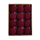 12pcs 8cm Wine Red Christmas Ball Ornaments Christmas Tree Pendant 2025 Xmas Party Decoration 2026 New Year Home Decor