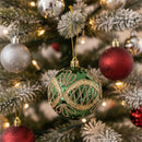 Bola de Natal Verde com Brilho Sutil – Vidro Decorativo