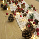 Cordão de Luz com Pinhas – Iluminação Decorativa Natalina