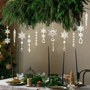 Kit 20 Enfeites Cristalinos – Gelo & Neve para Árvore de Natal