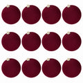 Kit 12 Bolas de Natal Aveludadas – Textura e Elegância