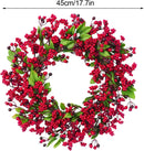 Guirlanda de Natal com Frutas Vermelhas – Boas-Vindas Elegantes