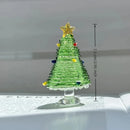 Mini Árvore de Natal em Vidro Artesanal – Peça Colecionável