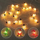 Cordão de Luz Decorativo com Figuras Natalinas – 2m (LED a Pilha)