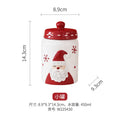 Pote de Natal em Cerâmica (Cookie Jar Hermético)