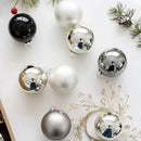 Kit 6 Bolas de Natal em Vidro Pintado – Curadoria Elegante