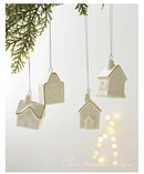 Kit Vilarejo de Natal em Cerâmica com Luz – 3 Casas Decorativas