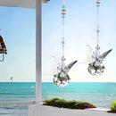 Kit Pingentes de Cristal Borboleta – Efeito Arco-Íris