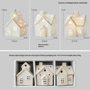 Kit Vilarejo de Natal em Cerâmica com Luz – 3 Casas Decorativas