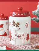 Pote de Natal em Cerâmica (Cookie Jar Hermético)