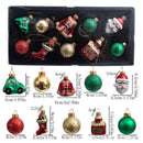 Kit 10 Mini Enfeites de Natal em Vidro Vintage – Detalhes Clássicos Pintados