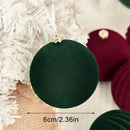 Kit 12 Bolas de Natal Aveludadas – Toque Sofisticado