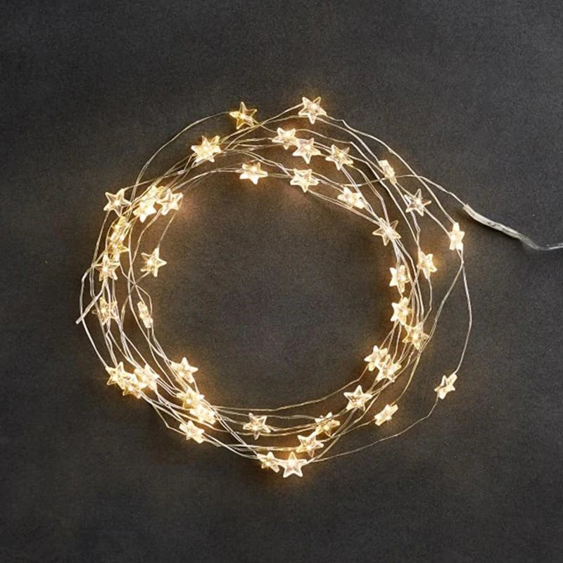 Cordão de Luz com Estrelas LED – Iluminação Decorativa (2–6m)