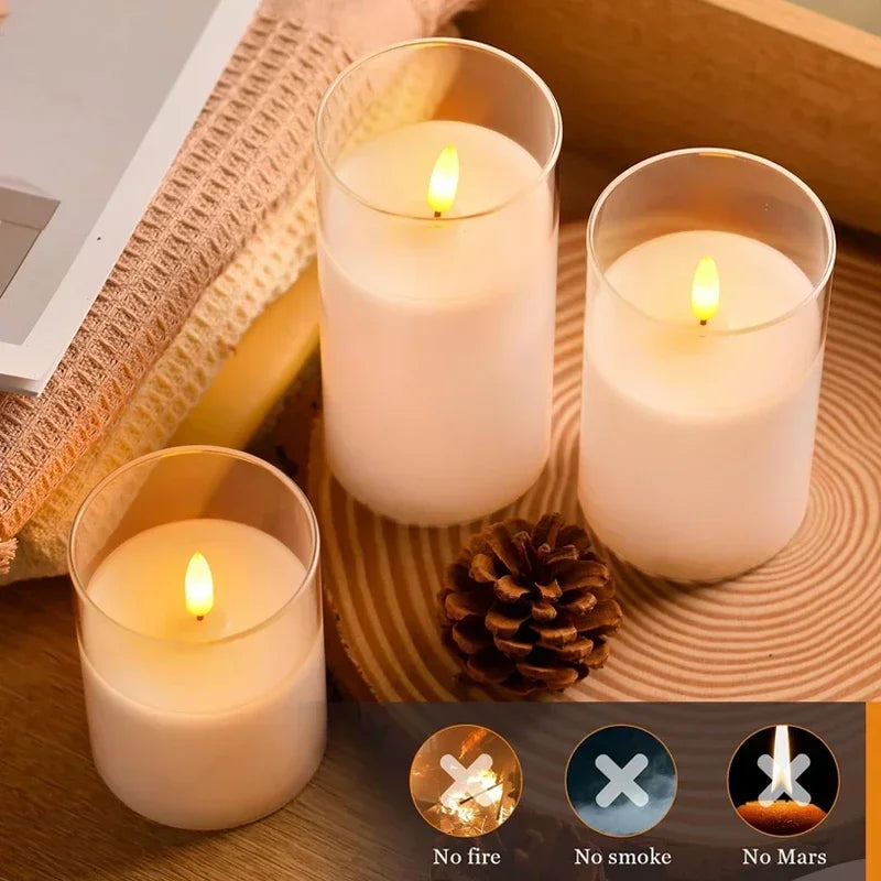 Velas LED com Efeito Chama – Controle Remoto & Timer