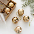 Kit 6 Bolas de Natal em Vidro Pintado – Curadoria Elegante