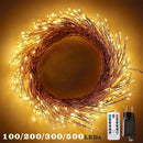 300/500leds Cluster Christmas String Lights Outdoor Decoration Indoor Garden Tree Plug Wedding Copper Wire Holiday Lighting