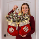 Guirlanda de Natal com Iluminação – Formato Luva ou Bota