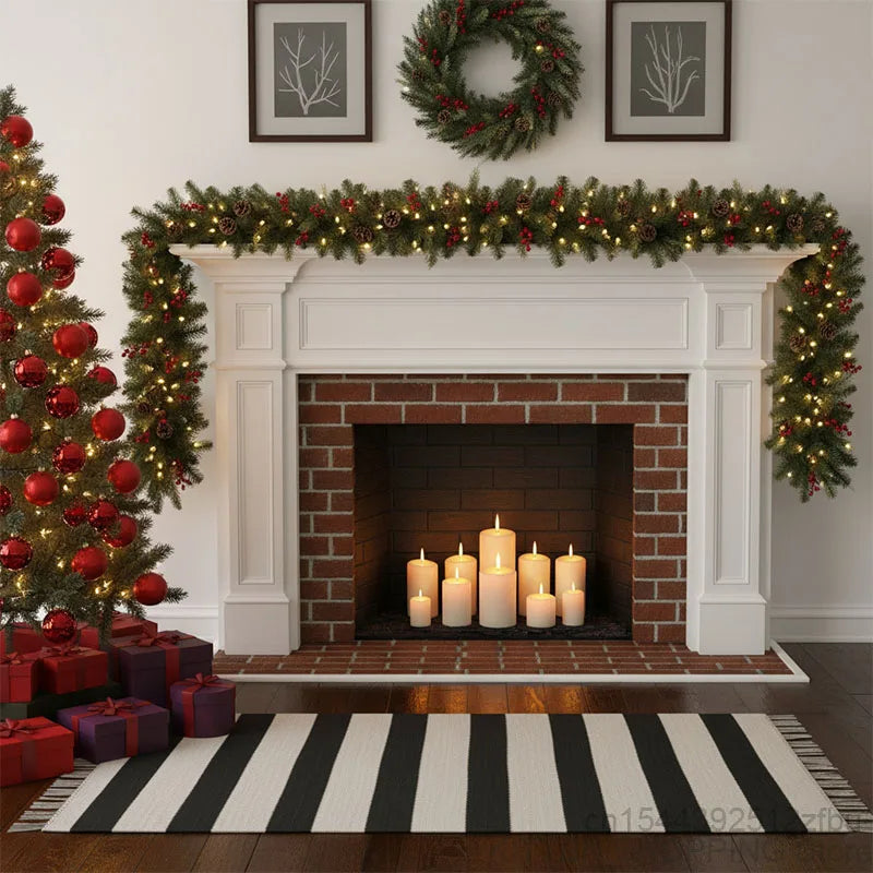 Guirlanda de Natal 2,7m com Pinho, Pinhas e Berries