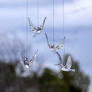 Kit 4 Pássaros Decorativos Suspensos – Elegância Natural