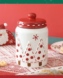 Pote de Natal em Cerâmica (Cookie Jar Hermético)