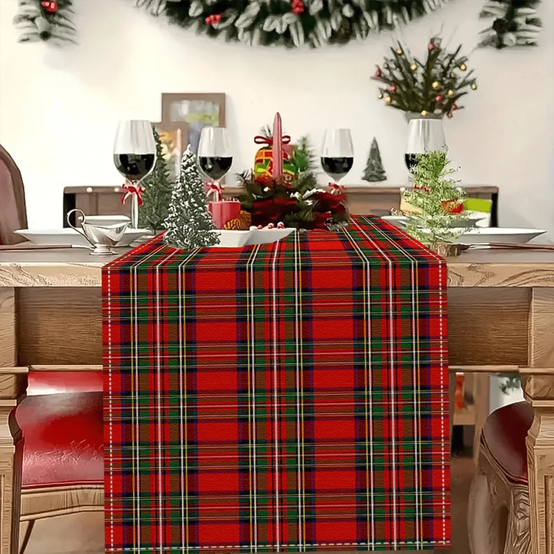 Caminho de Mesa Xadrez de Natal – Elegância para Receber