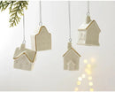 Kit Vilarejo de Natal em Cerâmica com Luz – 3 Casas Decorativas