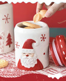 Pote de Natal em Cerâmica (Cookie Jar Hermético)