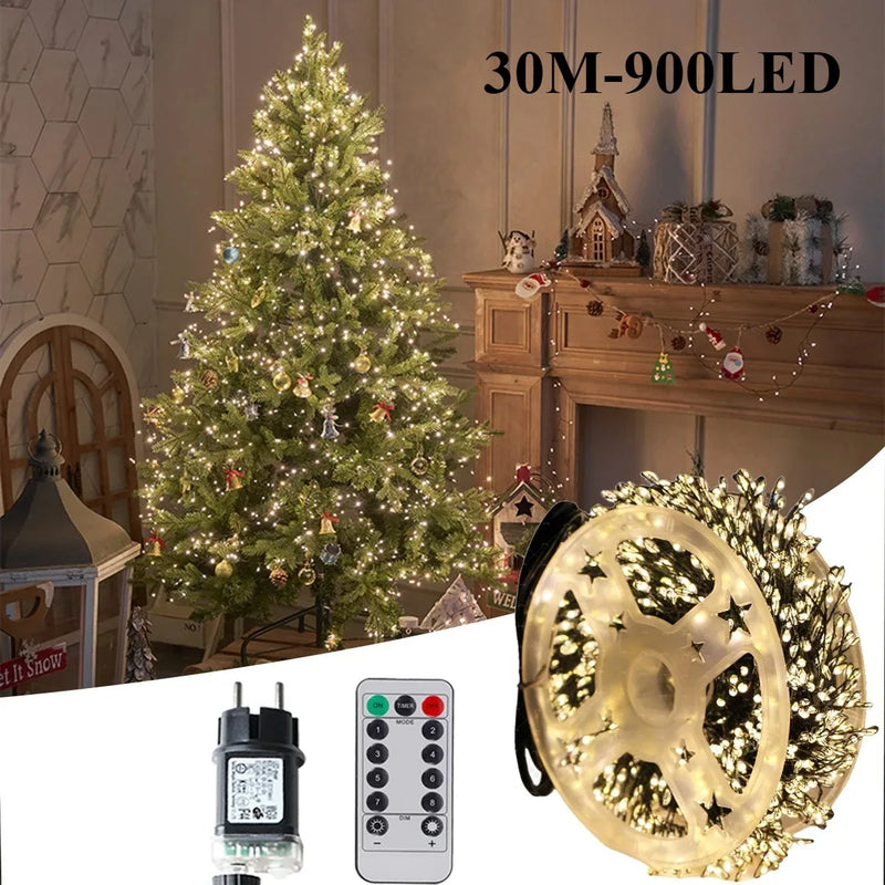 LED Firecracker String Lights Remote Control Halloween Garland EU/US DC Power Fairy Light for Wedding Party Christmas Decoration