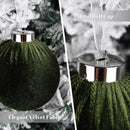 Bola de Natal Aveludada 8cm – Sofisticada e Resistente