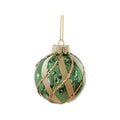 Bola de Natal Verde com Brilho Sutil – Vidro Decorativo