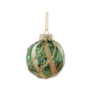 Bola de Natal Verde com Brilho Sutil – Vidro Decorativo