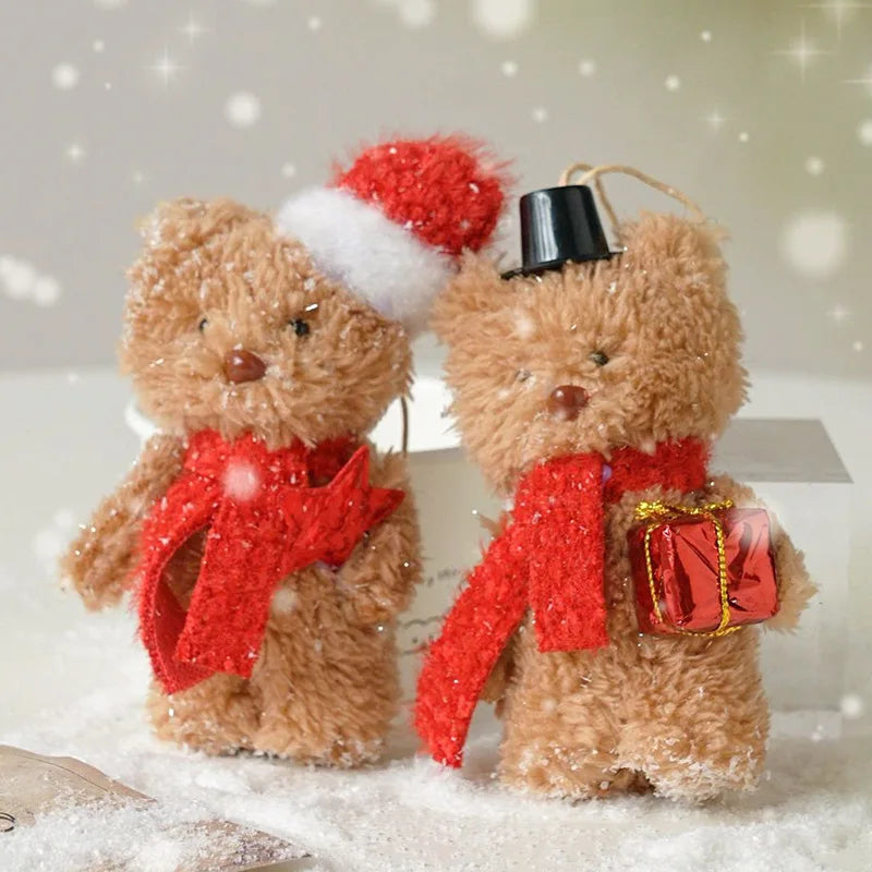 Kit 2 Ursos Decorativos de Natal – Toque Aconchegante