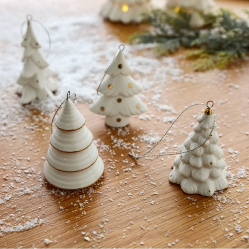 Mini Árvore de Natal em Cerâmica – Estilo Nórdico Minimalista