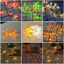 Cordão de Luz Decorativo com Figuras Natalinas – 2m (LED a Pilha)