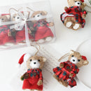 Kit 3 Ursos de Natal em Palha – Estilo Artesanal Europeu