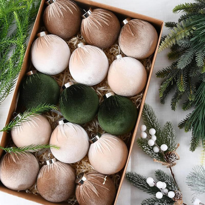 Bola de Natal Aveludada 8cm – Sofisticada e Resistente